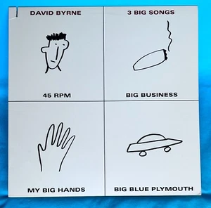 3 BIG SONGS - David Byrne - 1981 Maxi-Single Sire Records DSRE 50034 45 RPM VG+ - Picture 1 of 9