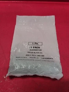 Superior Washer and Gasket Corporation, .625 x .203 x .060, 18/8 Black Oxide Was - Picture 1 of 2
