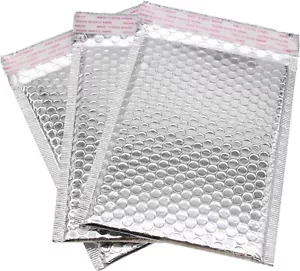 Paquete de 75, sobres de correo de burbujas metálicas de 6x9 pulgadas, auto-sellado envío - Imagen 1 de 6