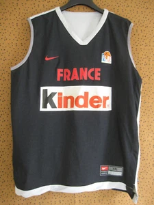 Maillot Basket Ball Nike FF-BB France Kinder Entrainement Reversible LNB - XXL - Imagen 1 de 5