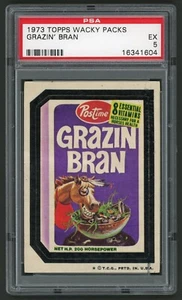 1973 Topps Wacky Packages Sticker Grazin' Bran 4th Series PSA 5 - Picture 1 of 2