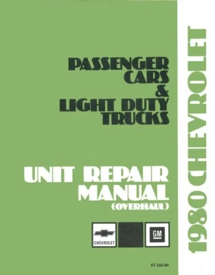 Chevrolet 1980 unidad de camioneta de auto reparación revisión reconstrucción manual motor transmisión Foto 1 de 4