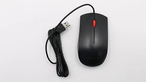 Lenovo USB Calliope Mouse, Black, Red Wheel - 00PH133 - Picture 1 of 5