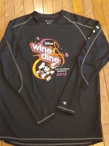 Disney Wine & Dine 2013 Half Marathon Champion Long Sleeve Running Shirt Medium
