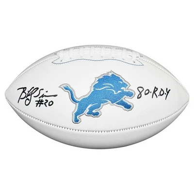 Billy Sims Firmado 80 ROY Inscripción Detroit Lions Logo Oficial Equipo NFL Footba Foto 1 de 4