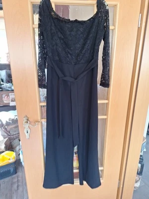 Eleganter Damen Overall Gr 38/40 in Schwarz mit Spitze - Bild 1 von 4