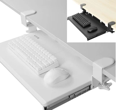 VIVO Small Keyboard Tray Under Desk Pull Out  Extra Sturdy C Clamp Mount System - Image 1 of 4