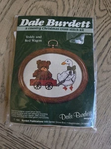 Dale Burdett Country Cross Stitch Kit Teddy With Goose #CCK143 Vintage 1985 New - Picture 1 of 5