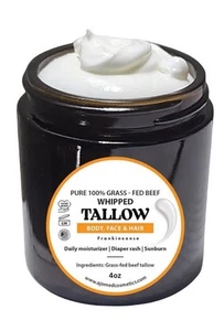 Handmade Whipped Tallow Cream - Pure organic Grass-Fed beef tallow 4Oz.FREE SHIP - Picture 1 of 1