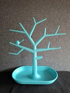 KOZIOL Schmuckständer Schmuckhalter Kunststoff Baum Türkis 24,9cm x 27,7cm - Bild 1 von 5