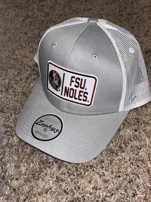 Zephyr Florida State Seminoles Noles Flat Adjustable Hat Gray NCAA - Image 1 of 4