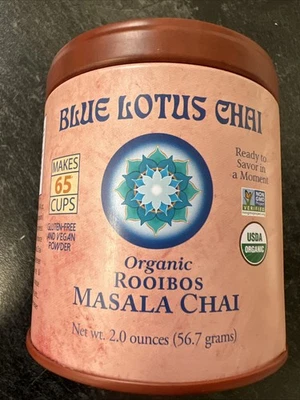 Blue Lotus Chai Rooibos Flavor Masala Chai Makes 65 Cups BBD 2/27 ..W