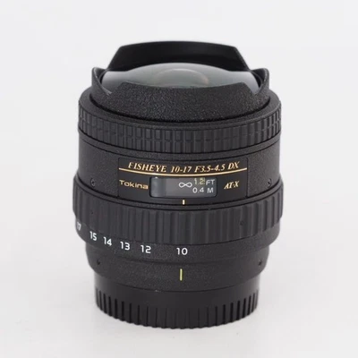 Lente zoom ojo de pez Tokina AT X 107 DX ojo de pez 10 17 mm F3,5 4,5 (IF) para Nikon F M Foto 1 de 4