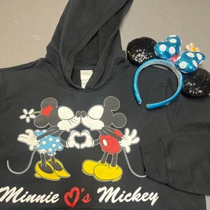 DISNEY Store MICKEY AND MINNIE HOODIE passende Ohren GR XL DISNEYLAND - Bild 1 von 6