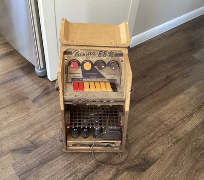 1950s Premier 88n Suitcase Tube Amplifier Amp Catalin Bakelite Knobs UNTESTED - Image 1 of 4