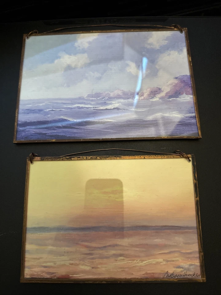 Barbara Hinchey ( 1949 - 2022) 水彩印花 海洋 带框 铜 4.5 - 5 英寸 — 第 1/4 张图片