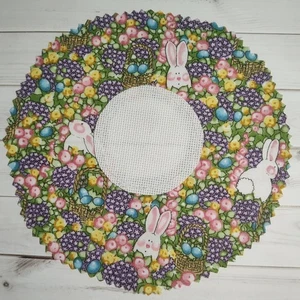 Stitch A Gift Spring Easter Bunny Rabbit Jar Topper Cover Tulip Pattern  - Picture 1 of 7