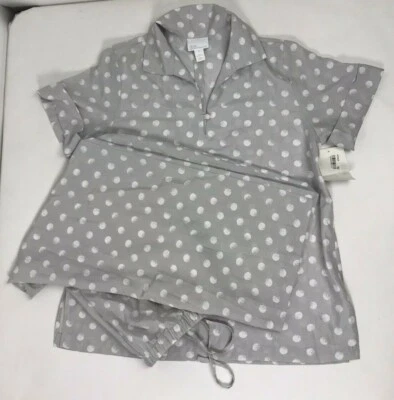 Conjunto de pijama Charter Club Spa para mujer S manga corta top capri punto disolvente nuevo Foto 1 de 4