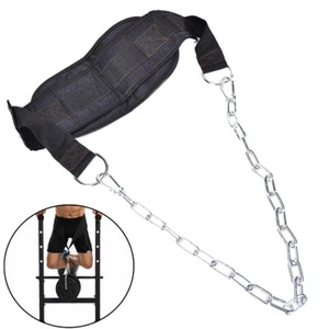 Dipping Belt Chain Gym Fitness Dip Weight Lifting Building - Black JOBLE NM - Picture 1 of 12