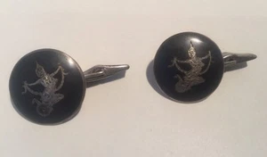 Vintage Sterling Silver Siam Cufflinks - Picture 1 of 5