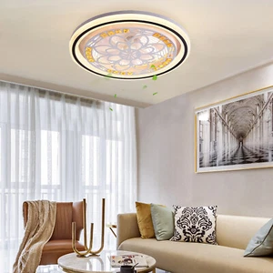 Modern Ceiling Fan With Light Dimmable LED Chandelier Lamp & Remote Lamp Fixture - Picture 1 of 6