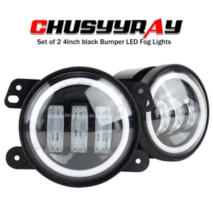 set of 2 4" INCH Bumper Fog Lights white+yellow FOR Chrysler 300 2005-2010 - Picture 1 of 11