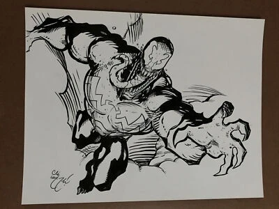 VENOM Original Art MARVEL COMICS SPIDER-MAN by Chris McJunkin - Image 1 of 4