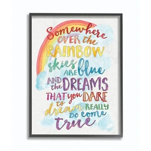Stupell Industries Somewhere Rainbow Wall Art, 16x20, Multicolor Black Framed - Picture 1 of 9