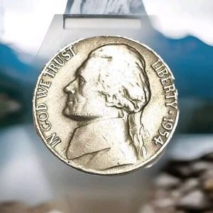 ☆ 1954-P JEFFERSON NICKEL  - Picture 1 of 6