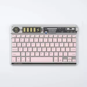Wireless Bluetooth keyboard Transparent shell Rechargeable Portable ultrathin - Picture 1 of 19
