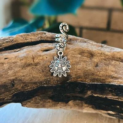 Set of 5 Dreadlock Beads | Boho Loc Spirals | Choice of Charms - Image 1 of 4