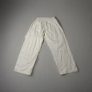 NEW! Karate TKD Judo BJJ Martial Arts Pants - Elastic Waist - White - Sz 4 - Picture 1 of 4