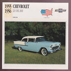 1955-1956 Chevrolet 210 Del Ray Coupé deux-dix voiture photo fiche technique carte d'information
