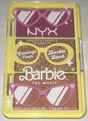 Paleta de mejillas Barbie On The Go edición limitada maquillaje profesional NYX 0,04 OZ NUEVA DE STOCK Foto 1 de 4