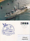 P 6120 S 70 KORMORAN, Marynarka Wojenna Niemiecka, zdjęcie ze znaczkiem pocztowym statek + stempel pocztowy