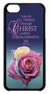 For Apple iPod 4 5 6 New Christian Bible Verse Rose Cute Hard Back Case Cover - Picture 1 of 2