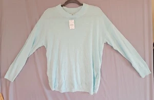 J. Crew Aqua Blue Beach Sweater Womens Size Small New with Tags BL5495 Linen - Picture 1 of 9