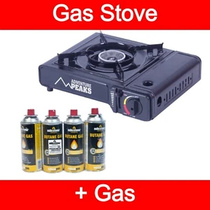 Portable Camping Gas Cooker Single Burner Stove Butane BBQ Outdoor Cannisters UK - Picture 1 of 22
