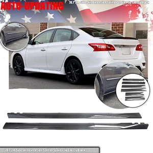 Para Nissan Altima GTR Falda Lateral Extensión Labio Ala Fibra de Carbono Brillante - Imagen 1 de 15