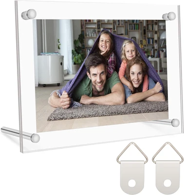 Picture Frame 8x10, Clear Acrylic Double Sided Photo Frames, Plastic Acrylic ... - Image 1 of 4