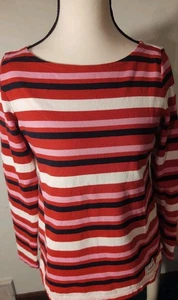 Talbot's Zuckerstange Baumwolle gestreift L S Top Gr. P Urlaub Weihnachten - Bild 1 von 7