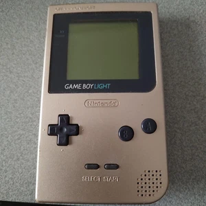 Nintendo Game Boy Light MGB-101 Console Gold - Tested & Working, Rare Vintage - Picture 1 of 12