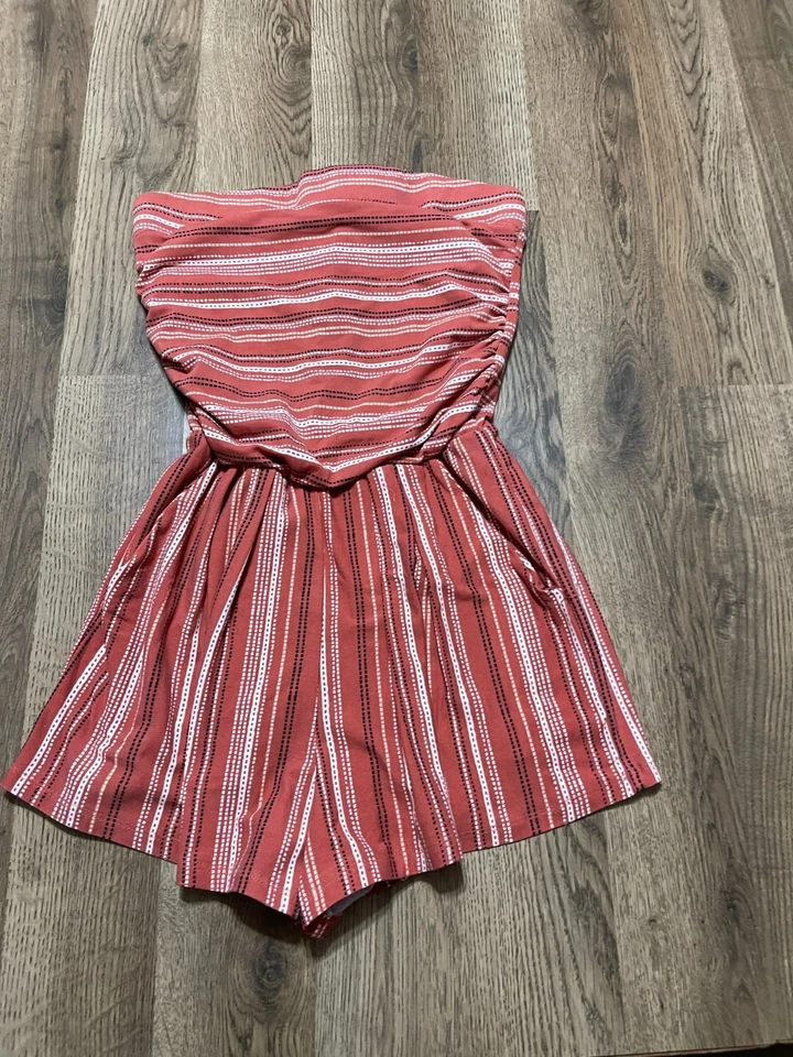 Mameluco Derek Heart, para mujer talla pequeña, rosa blanco negro, a rayas, sin mangas Foto 1 de 4