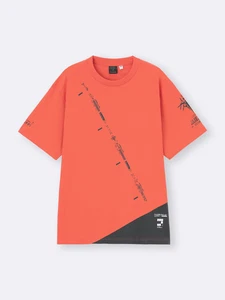 Death Stranding 2 × GU Higgs Ghost Mech. T-Shirt Japan Exclusive Orange Gr. S NEU - Bild 1 von 2