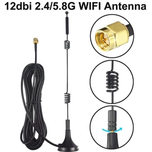 WIFI Antenna 12dBi 4G LTE Accessories With Magnetic Base 1 Pc RG174 Cable - Picture 1 of 10