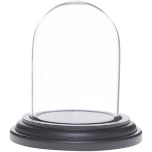 Plymor 1.85" x 2.875" Mini Glass Display Dome Cloche (Black MDF Wood Base) - Picture 1 of 1