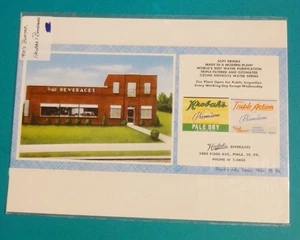 1950's Hrobak's Soda Beverages Blotter Advertisement Ginger Ale Triple Action - Picture 1 of 4