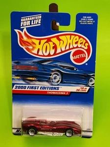 Hot Wheels 2000 First Editions Series 10/36 #070 THOMASSIMA III - Red - Vgc Pkg - Picture 1 of 3