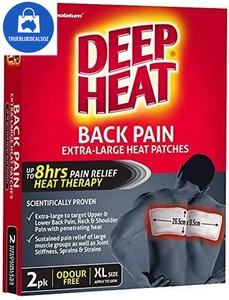 Deep Heat Back Pain Extra Large Heat Patches 2 Pack Pain Relief Therapy 2pk - Picture 1 of 3