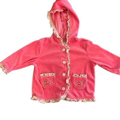 Chaqueta De Colección Okie Dokie Adorable Rosa Bebé Niñas con Acentos Florales Foto 1 de 4